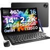DOOGEE Tab E3 Max 2 IN 1 Tablet PC Android 16 Gemini AI Display 14'' 2.2K 48GB(8+40) RAM 256GB ROM Batteria 13500mAh Smart Pads