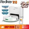 Redkey Robot Aspirapolvere e Lavapavimenti 2-in-1 con Svuotamento Automatico Redkey -R10 - Aspirazione 4000Pa, Navigazione LiDAR, Ampio Sacco Raccoglipolvere, Funzionamento Senza Intervento Manuale, 180
