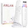 ANLAN Scrubber Ultrasonico per la Pelle, Peeling Facciale, Lifting EMS, Macchina per la Pulizia Profonda dei Pori con Luce Rossa e Blu, IPX7