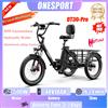 ONESPORT Bicicletta Elettrica a Tre Ruote ONESPORT OT30 Pro, Motore 500W, Batteria 48V18AH, Connessione APP, Freno Idraulico, Assistenza Retromarcia, Pneumatici 20*3.0 Pollici, Velocità 25KM/H, Trasporto