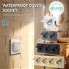 BSEED Presa Elettrica a Muro Standard UE BSEED con Coperchio, 16A, per Bagno, Uso Esterno, Impermeabile, con Pannelli in Vetro, Serie E