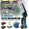 Gisam Motosega Elettrica Brushless da 8 Pollici, Tagliatore da Giardino Senza Fili, Motosega con Oliatore Automatico, Sega Ricaricabile per Lavorazione del Legno, Utensile Elettrico per Potatura