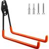 Maclean 1x Gancio per garage, Supporto da parete per garage Portagomme, attrezzi, scala, bicicletta | Gancio a muro per organizzazione, doppio gancio (1, Carico max. 25kg), MC-444