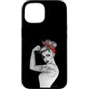 Anne Cha Art Custodia per iPhone 15 Girl Power GRL PWR - Rivettatrice moderna Rosie the Rivettatrice Pin Up Retro Art