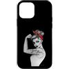 Anne Cha Art Custodia per iPhone 12 mini Girl Power GRL PWR - Rivettatrice moderna Rosie the Rivettatrice Pin Up Retro Art