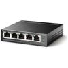 TP-Link Switch PoE a 5 porte 100 Mbps, 4 porte PoE fino a 15,4 W per ogni porta PoE e 41 W per tutte le porte PoE, 9.8 x 10 x 2.5 cm, nero