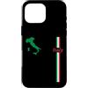 MASH MOSH Custodia per iPhone 16 Pro Max Italia Mappa, Bandiera Italiana Colori Country Outline Travel Tee