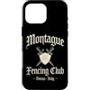 JB's Shakespeare Shop Custodia per iPhone 16 Pro Max Montague Fencing Club Verona Italia Spade e Scudo Invecchiato