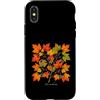 The Botany Bureau Custodia per iPhone X/XS Illustrazione della pianta dell'acero dello zucchero Acer saccharum