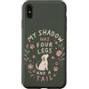 Cute Dog Cat Mom Saying with Pink Paw De Custodia per iPhone XS Max Funny Dog Lover My Shadow ha quattro gambe e una coda
