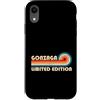 Retro Name Vault Custodia per iPhone XR GONZAGA Retro 70s 80s Sunset Stripe