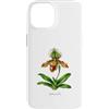 The Botany Bureau Custodia per iPhone 14 Illustrazione della pianta dell'orchidea pantofola della signora Paphiopedilum