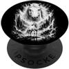 Artistic Wilderness Ritratto Cavallo Bianco Stile Disegno Artistico Nero Bianco PopSockets PopGrip Adesivo