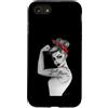 Anne Cha Art Custodia per iPhone SE (2020) / 7/8 Girl Power GRL PWR - Rivettatrice moderna Rosie the Rivettatrice Pin Up Retro Art