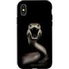 Majestic Black Mamba Face Wildlife Natur Custodia per iPhone X/XS Black Mamba Face Snake Rettile Wildlife Black Mamba