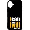 ArystDesign Celebration, Mood & Vibe Des Custodia per iPhone 16 Plus I Can And I Will Watch Me Citazione Slogan motivazionale
