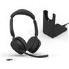 Jabra Evolve3 65 cuffie con microfono wireless Bluetooth dual-ear, UC, USB-A