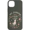 Cute Dog Cat Mom Saying with Pink Paw De Custodia per iPhone 14 Plus Funny Dog Lover My Shadow ha quattro gambe e una coda