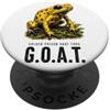 Wholesome Sketch Co Golden Poison Dart Frog CAPRA vibrante anfibio illustrazione PopSockets PopGrip Adesivo