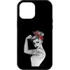 Anne Cha Art Custodia per iPhone 12 Pro Max Girl Power GRL PWR - Rivettatrice moderna Rosie the Rivettatrice Pin Up Retro Art