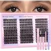WENDY LASHES Kit Extension Ciglia Ciuffetti C3 D Curl Misto 9-16mm | Set Naturale Completo Bond Seal Pinzetta Spazzola Trucco Casalingo Professionale
