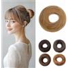 Rich Choices Chignon Finto per Capelli Veri 17g Mini Posticci Chignon Facile per Capelli Updo Messy Bun Liscio Elastico Extension da Donna Ragazze, #12 Biondo Dorato