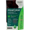 Zuccari AloeColor 5.66 Castano Chiaro Rosso Intenso Kit di Colorazione Permanente Senza Ammoniaca e Parafenilendiammina Arricchito con AloeOssigenata. Brevettata Copertura Totale dei Capelli Bianchi