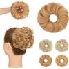 Rich Choices Chignon Finto per Capelli Veri 23g Mini Posticci Chignon Facile per Capelli Updo Messy Bun Coda Mossi Ricci Elastico Extension da Donna #12/613 Biondo Dorato/Biondo Chiaro