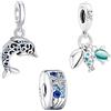 Rimgoris 925 Argento Sterling Charm Donne Bracciali Collana Lucciola Bagliore di Notte Solido Coniglio Cuore Rosa Giorno della Mamma Uovo di Pasqua Libellula Smalto Libellula Uccello Colibrì