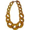 CLSSLVVBN Collana girocollo vintage da donna, catena grossa, pendenti con colletto lungo, ornamento di moda per matrimoni e compleanni, Giallo