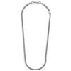 MARLU' Collana Uomo Acciaio Inossidabile, Argento, Catena Paper Clip 98 cm, Stile Contemporaneo, Chiusura a Moschettone