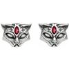 Alchemy Gothic Sacred Cat Studs Set Orecchini Colore Argento