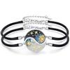 REDSUN Bracciale in argento sterling 925, Yin Yang, con luna, sole, stelle, tai chi, per donne e partner couple