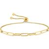 LeCalla Bracciali a catena con maglie a graffetta in puro argento 925 | Bracciale a stazione con maglie a graffetta in oro e argento | Bracciale Bolo scorrevole per donna