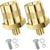 Newaner Morsetti Batteria Auto(4 Pcs), Morsetto Terminale Della per Auto con Filettatura Esterna, Morsettiere M8 Set Terminali in Ottone, Positivo Negativo Adattatori per Auto Al Litio