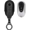 kwmobile Custodia Chiavi Vera Pelle Compatibile con Mercedes Benz con 3 tasti smart Custodia - Car Key Case con Anello Portachiavi - Accessori Auto - nero