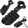 Benlari Pedane per moto in acciaio inox, 25 mm, 32 mm, adatte per Harley Davidson, Honda, Suzuki, Kawasaki, paramotore, stile 3, colore nero