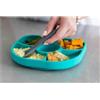 bblüv BBLUV B0145-A, Piatto E Cucchiaio In Silicone Per Bambino E Neonato Yumi, Azzurro