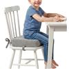 KiddyMoon Cuscino Rialzo Sedia Bambini, Seduta Rialzata 10 Cm Con Fodera Lavabile E Lacci, Grigio Scuro