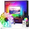 SANSUN Striscia di luci LED per TV, kit di retroilluminazione TV USB con telecomando, controllo APP sincronizzazione con musica, 5050 RGB Smart LED Bias Illuminazione per HDTV, PC (2 m per TV da 32 "-42")