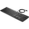 HP Tastiera HP USB Business Slim, dimensioni complete (100%), cavo, USB, nero
