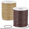 PH PandaHall 183m Filo di Cotone Cerato 1mm Cordoncino Cerato 2 Colors | Cordino Cerato per la Creazione di Gioielli Braccialetti Collana Macramè Perline Artigianato Fai Da Te