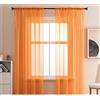 GIVBRO Tenda in Voile, Arancione, 140 x 137 cm, 1 Pannello