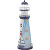 CONGARTENO Faro Nautico Decorazione in Ferro Luce Led, Stile Costiero | Festa Estiva, Decorazione Tema Mare per Casa, Resistente a Usura e Sbiadimento