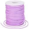 Craftdady Tubo cavo da 50 m in gomma PVC avvolto intorno per filo di memoria per collane e bracciali a maglia, viola medio