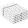 Zyiphor 5 Pezzi Strofinacci Cucina Cotone 100% Canovacci Cucina Cotone 45x65 cm Stracci Cucina Elevata Assorbenza Set di Asciugamani da Bar e da Tè Morbidi e Riutilizzabili (Nero)