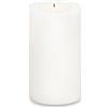 EDZARD Candela permanente Cornelius (altezza 18 cm, diametro 10 cm) bianco, utilizzabile su entrambi i lati per candeline maxi e candeline maxi più alte con involucro in plastica