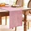 Aisybaklyn Rosso Runner da Tavola Check Collection 30x180 cm Tovaglia tavolo Autunnale Fattoria Runner da Tavolo Lavabile per la Cucina per la Cucina per Interni Vacanze Matrimoni