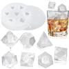 Baborui 7 stampi DND per cubetti di ghiaccio e cubetti di ghiaccio 3D, accessori per whisky, cocktail, bevande estive, regali divertenti per gli amanti dei giochi da tavolo