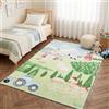 TAPISO Kids Tappeto per Bambini Stampato Colorato Animali della Fattoria Cameretta Facile da Pulire Antiscivolo Lavabile a 30 Gradi Resistente Oeko-Tex 200 x 300 cm